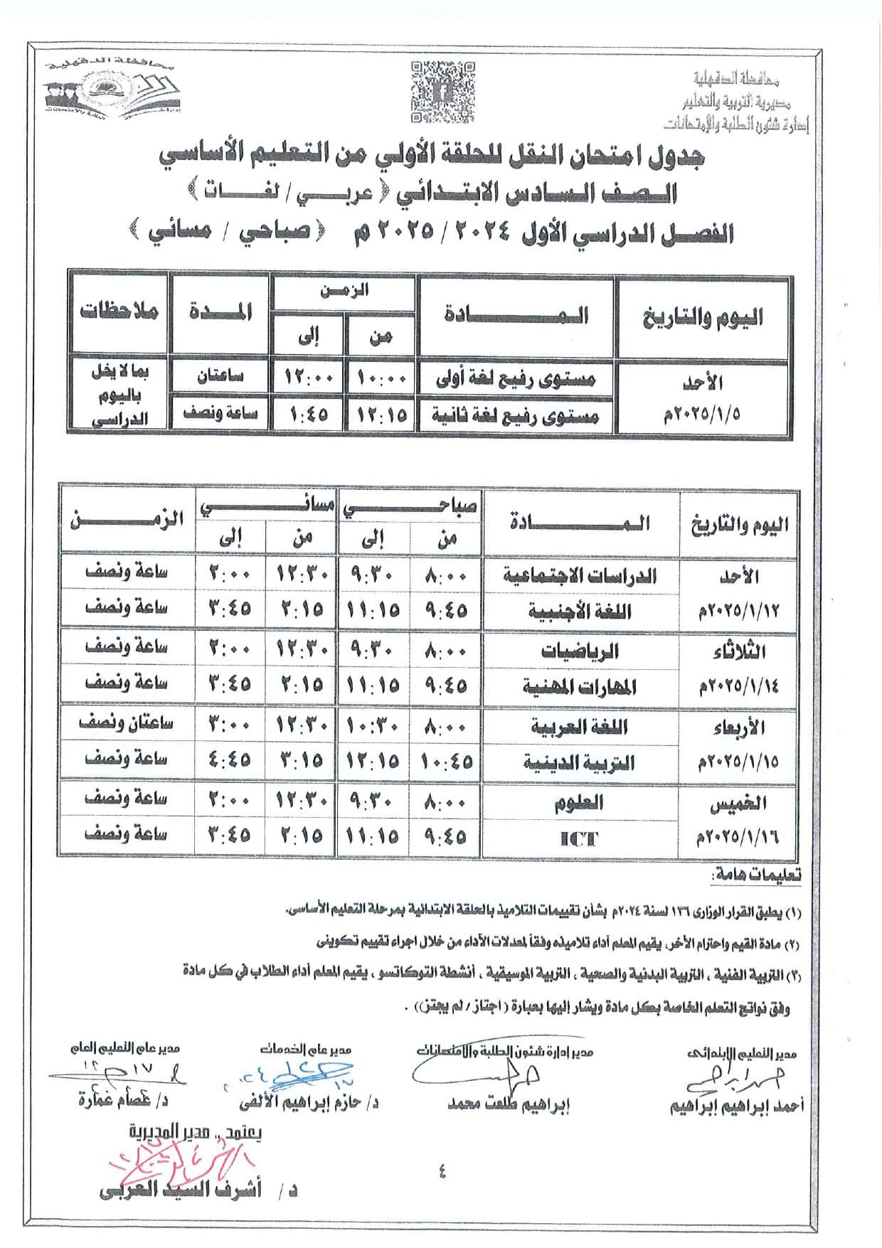 السادس دقهلية