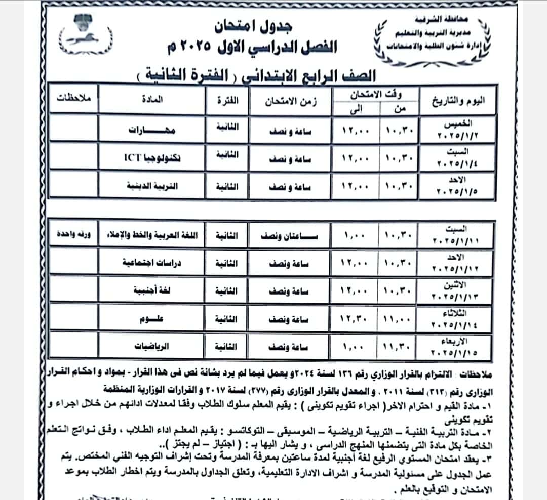 الامتحانات